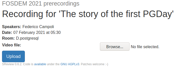 upload page